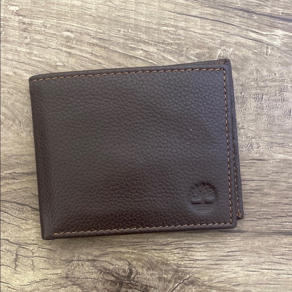 Timberland Dark Brown Leather Card Holder